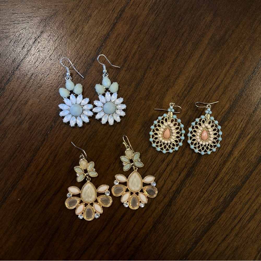 Set of 3 Francesca's Statement Earrings